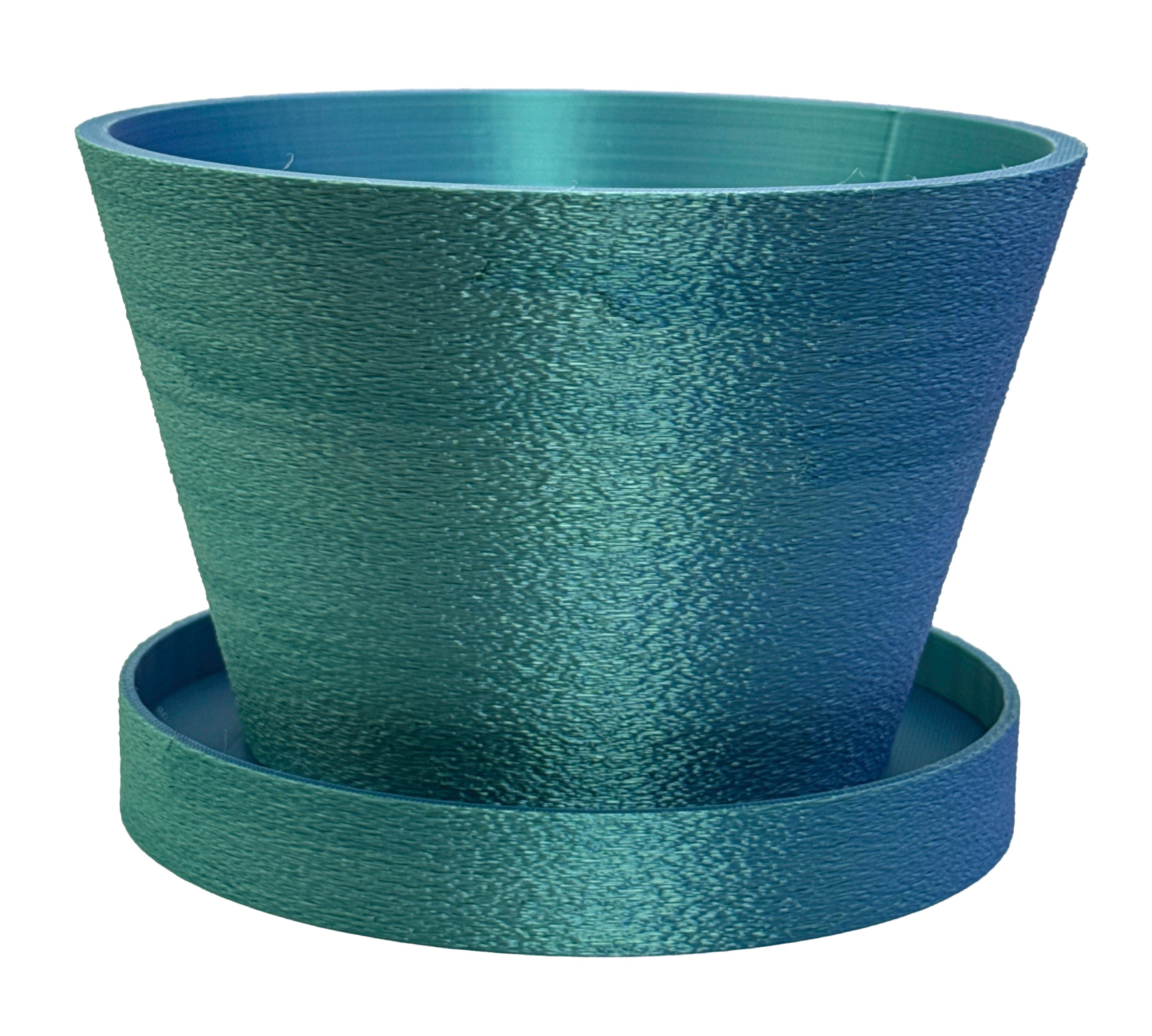 Succulent and houseplant planter with saucer