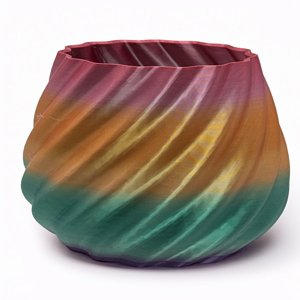Indoor plant or succulent pot - swirl design