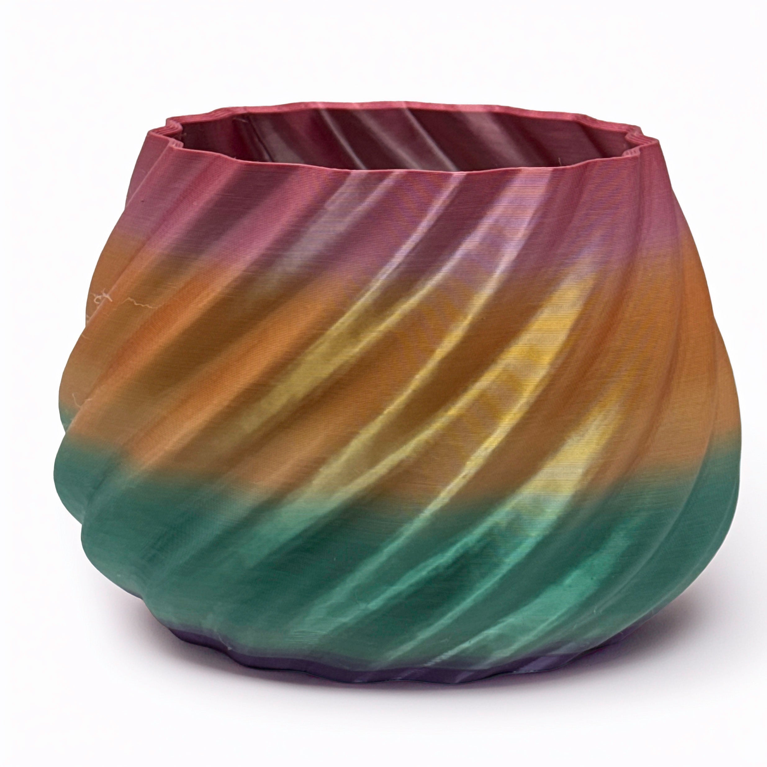 Indoor plant or succulent pot - swirl design