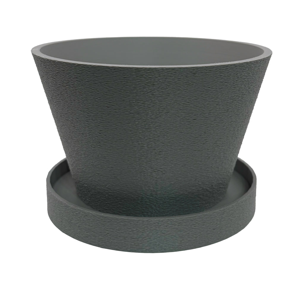 Succulent and houseplant planter with saucer