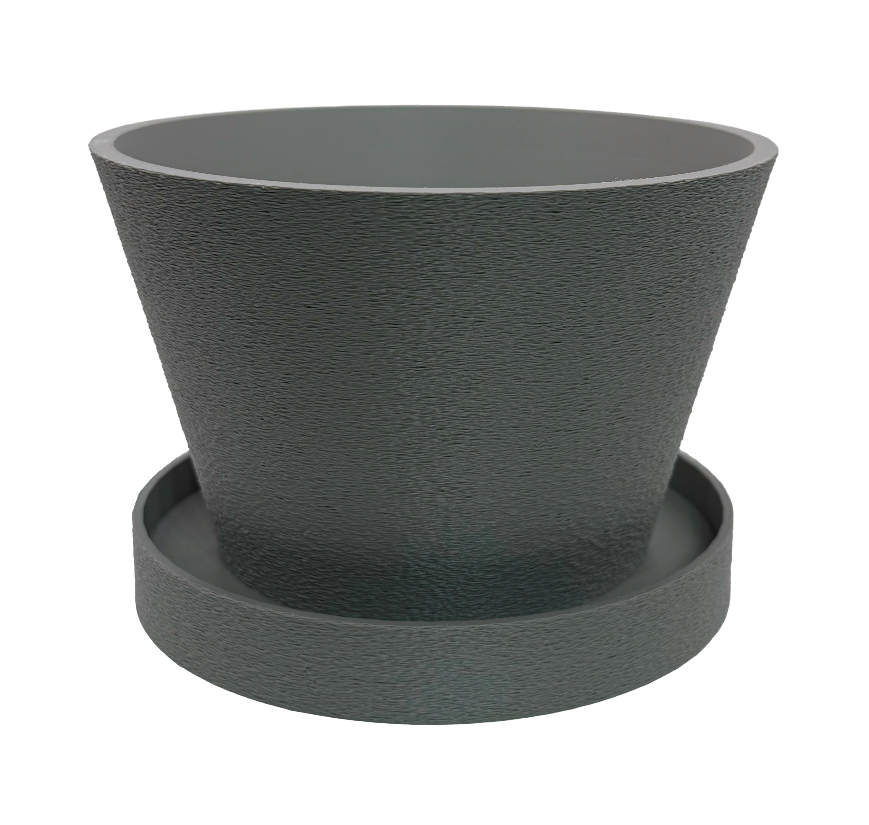 Succulent and houseplant planter with saucer