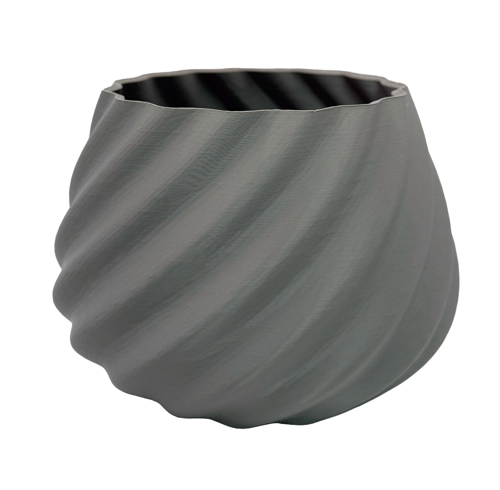 Indoor plant or succulent pot - swirl design